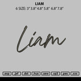 Liam Embroidery File 6 sizes