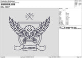 Libertetext Embroidery File 6 sizes