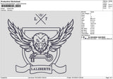 Libertetext Embroidery File 6 sizes