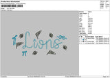 Lionstext Embroidery File 6 sizes