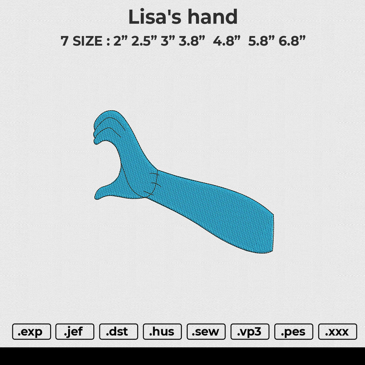Lisa's hand Embroidery File 6 size