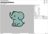 Little Elephant Embroidery File 6 sizes