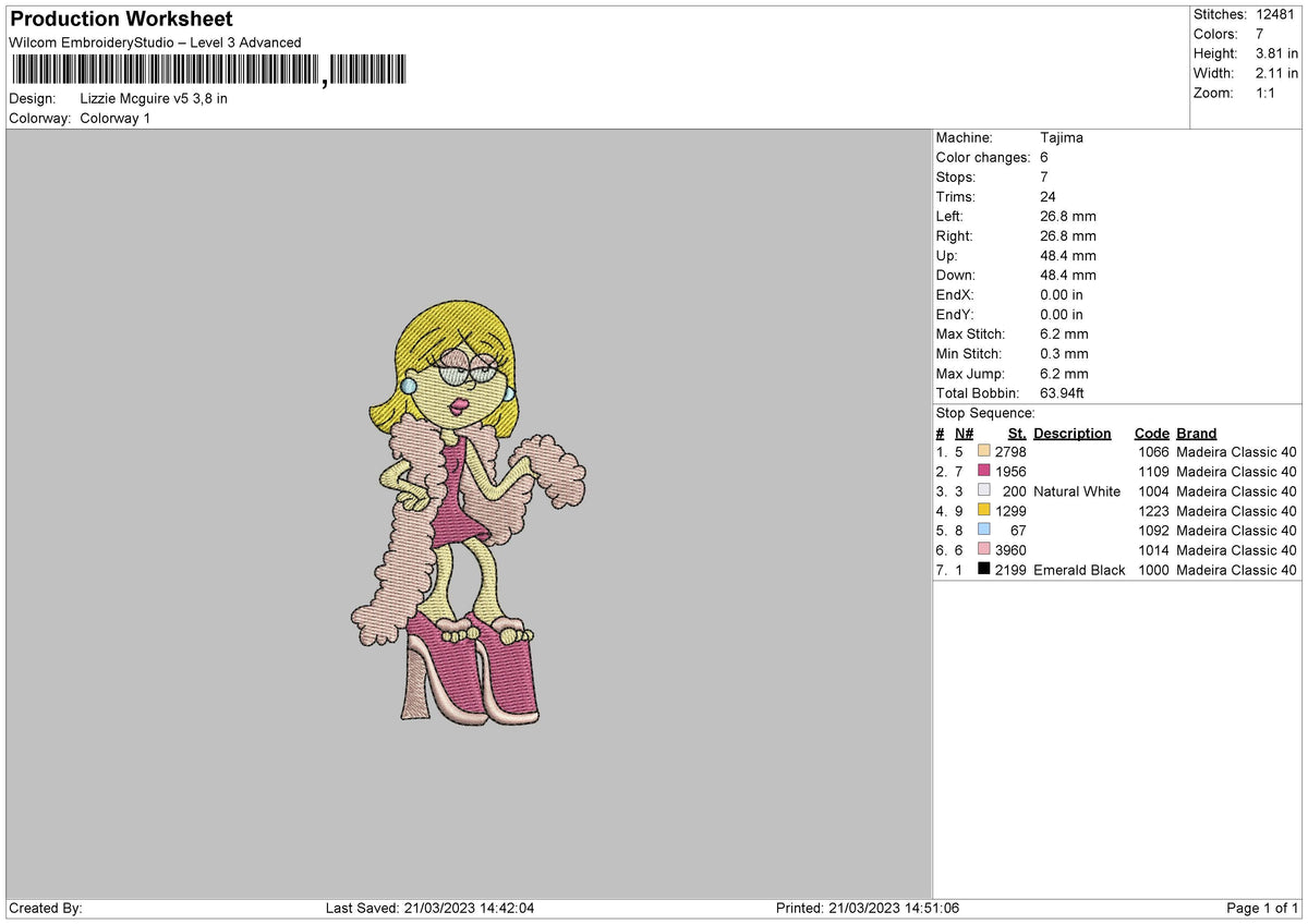 Lizzie Mc V5 Embroidery File 6 sizes