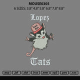 Mouse0305 Embroidery File 6 sizes