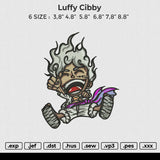 Luffy cibby Embroidery File 6 size