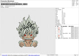 Luffy head Gear five Embroidery File 6 size
