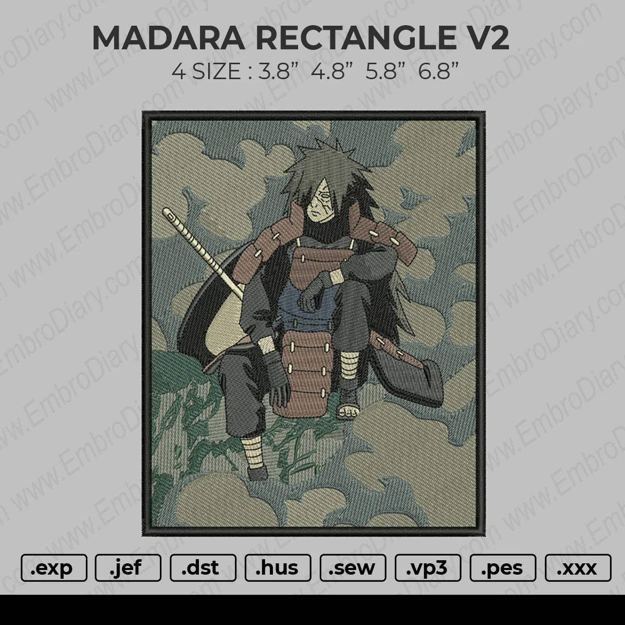 Madara Rectangle Embroidery