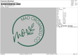Mad Organized Embroidery File 6 sizes
