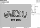 Mandrinatext V5 Embroidery File 6 sizes