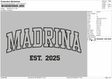Mandrinatext V5 Embroidery File 6 sizes