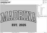 Mandrinatext V5 Embroidery File 6 sizes