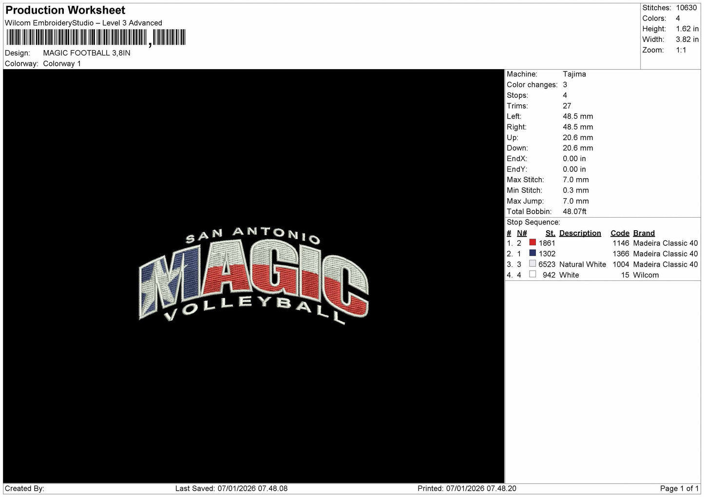 Magic FOOTBALL  Embroidery File 6 sizes