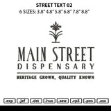 Street Text 02 Embroidery File 6 sizes