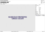 MAKE DAY Embroidery File 6 size