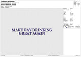 MAKE DAY Embroidery File 6 size