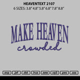 Heaventext 2107 Embroidery File 6 sizes