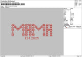 Mama Cross Embroidery File 6 sizes