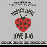 Mamastext 0302 Embroidery File 6 sizes
