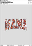 Mama Hearts Embroidery File 6 sizes