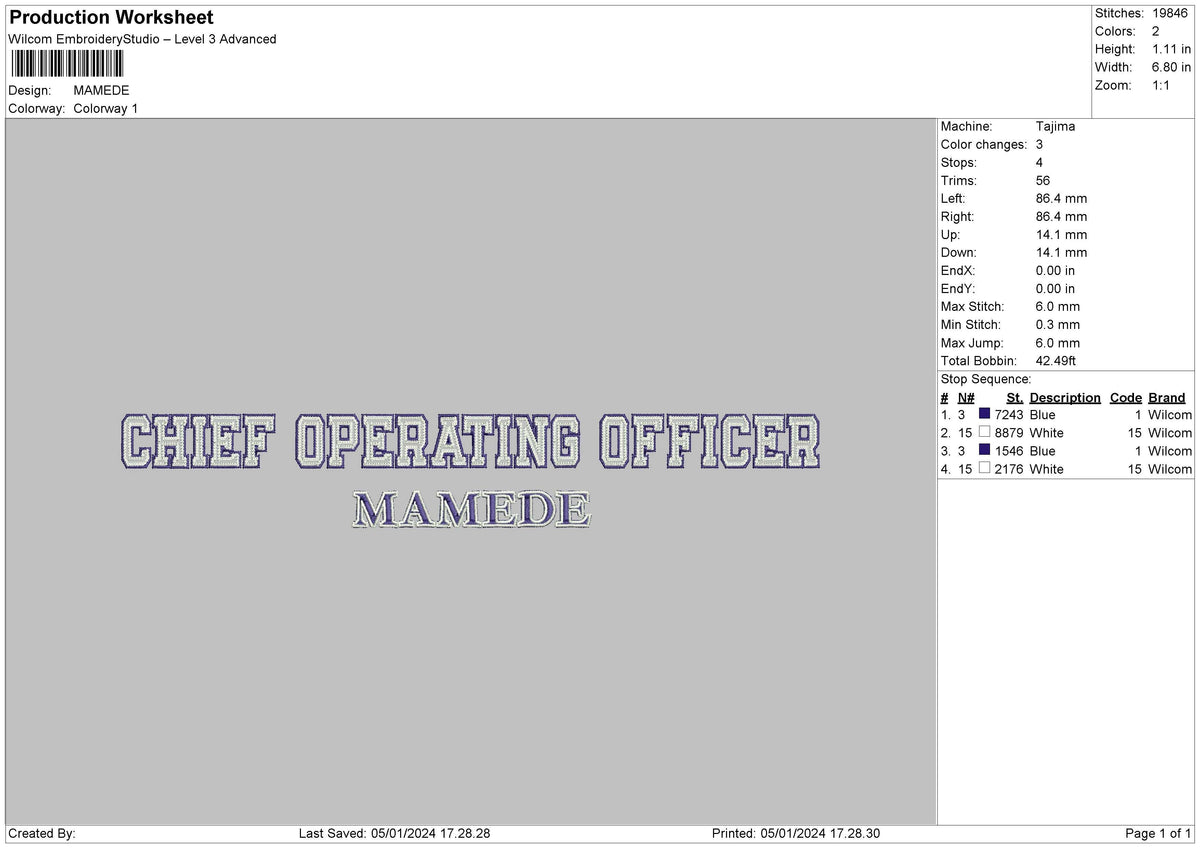 16 Names Embroidery Files