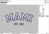 Mamitext 05 Embroidery File 6 sizes