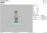 Cloud Man Embroidery File 6 sizes