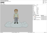 Cloud Man Embroidery File 6 sizes