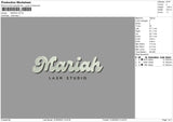 Mariah Embroidery File 6 sizes
