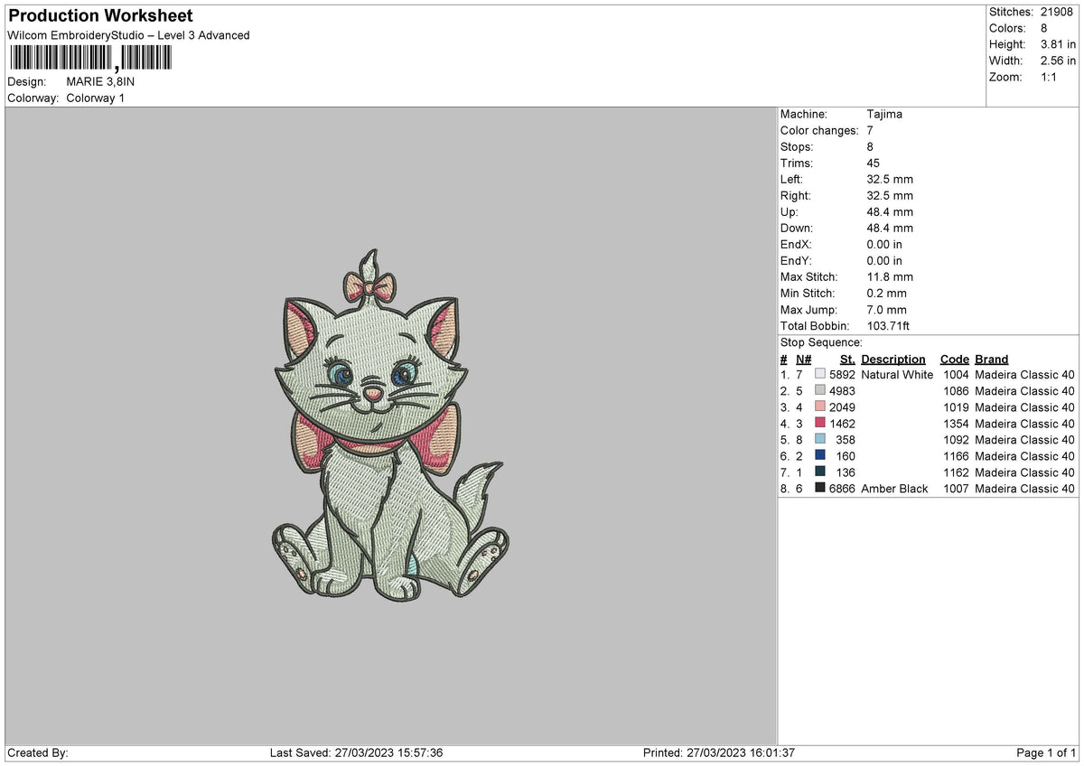 Marie Embroidery
