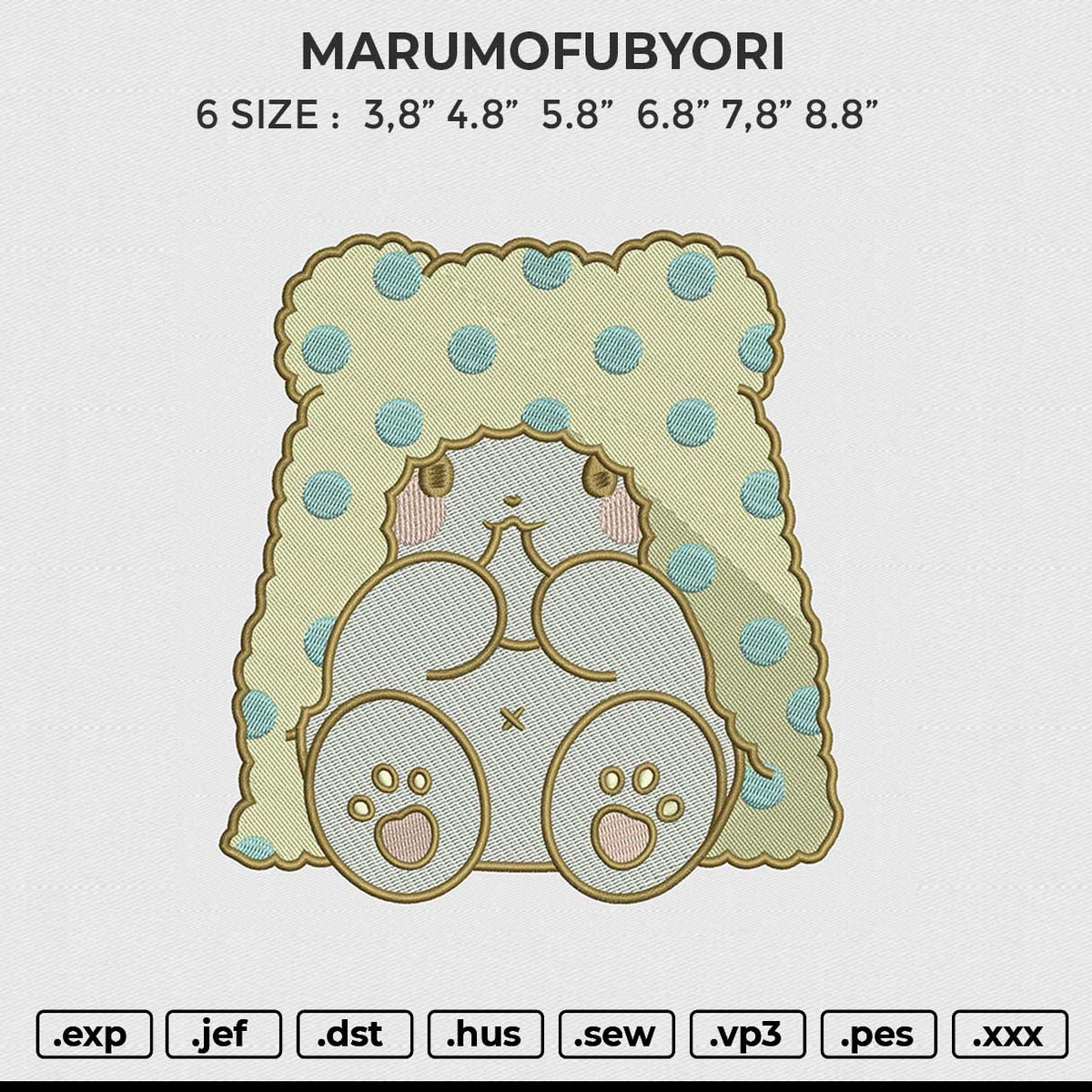 MARUMOFUBYORI Embroidery File 6 size