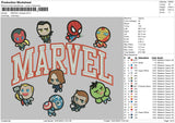 M Avenger Txt Embroidery File 6 sizes