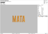 Mata Embroidery File 6 sizes