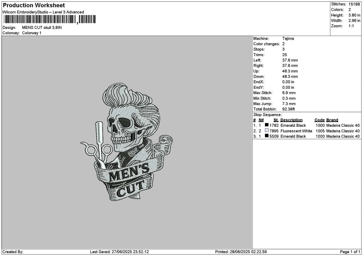 Menscut Skull 02