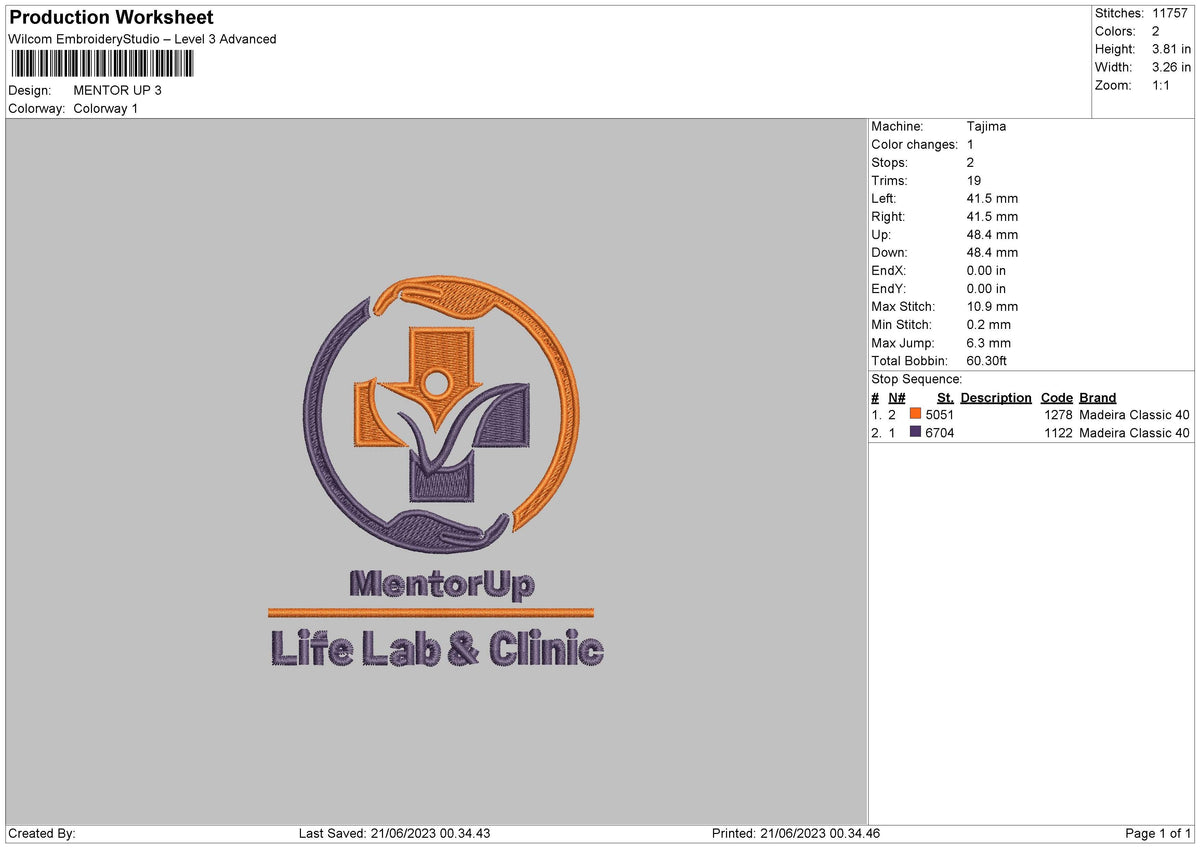 Mentor Up Embroidery File 6 sizes