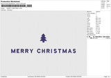 MERRY CHRISTMAS Embroidery File 6 size