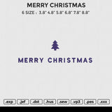 MERRY CHRISTMAS Embroidery File 6 size