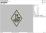 1percent Embroidery File 6 sizes