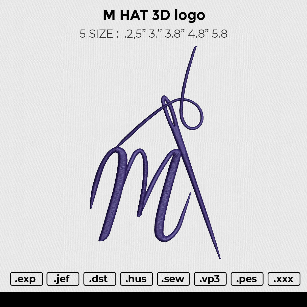 M HAT 3D logo