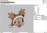 Mickeyhead Xmas Embroidery File 6 sizes