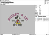 Mickey2501 Embroidery File 6 sizes