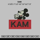 Kam Embroidery File 6 sizes