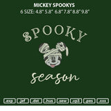 Mickey Spookys Embroidery File 6 sizes