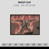 MIGHT GUY Embroidery File 4 size