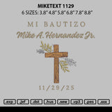 Miketext 1129 Embroidery File 6 sizes