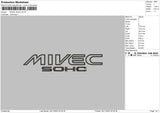 Mivec 02 Embroidery FIle 6 Sizes