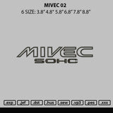 Mivec 02 Embroidery FIle 6 Sizes