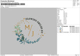 Mj Glowing Embroidery File 6 sizes