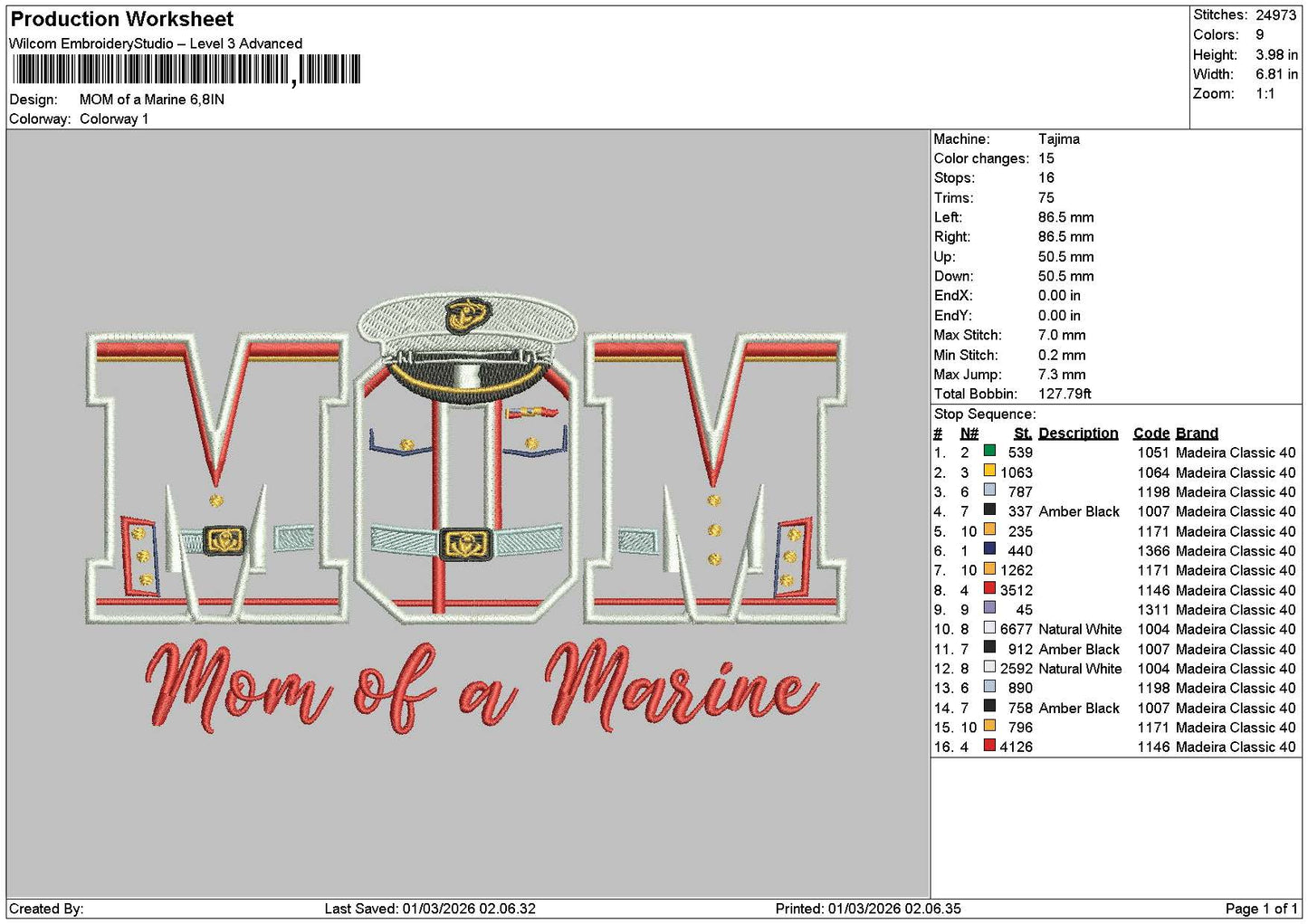 Momtext 0103 Embroidery File 6 sizes