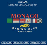 Monaco Embroidery File 6 sizes