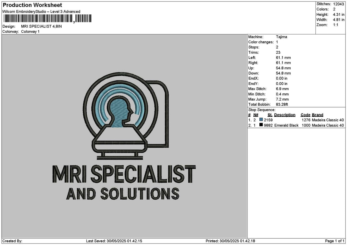 Mritext Embroidery File 6 sizes